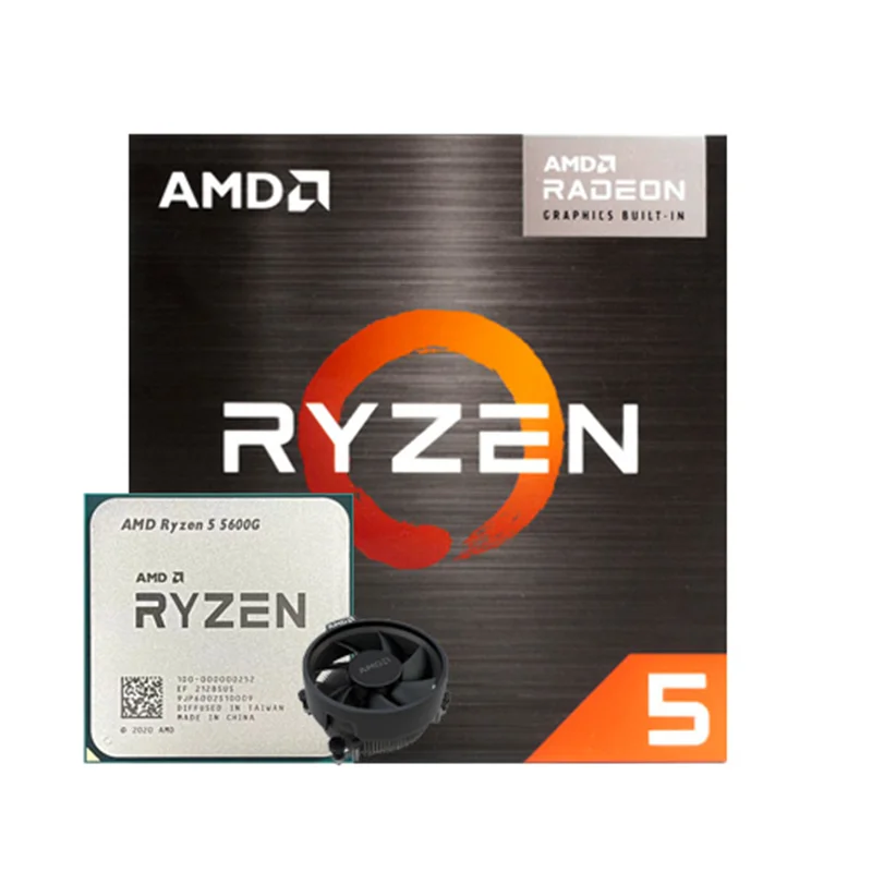 پردازنده دسکتاپ AMD مدل AMD Ryzen 5 5600G • همراه با جعبه و خنک کننده ⁃ باندل با مادربرد