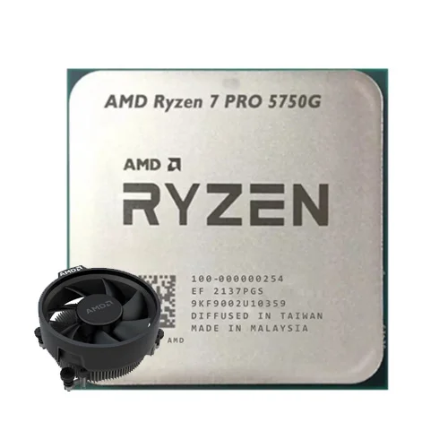 پردازنده دسکتاپ AMD مدل AMD Ryzen 7 PRO 5750G • بدون جعبه • همراه با خنک کننده ⁃ باندل با مادربرد
