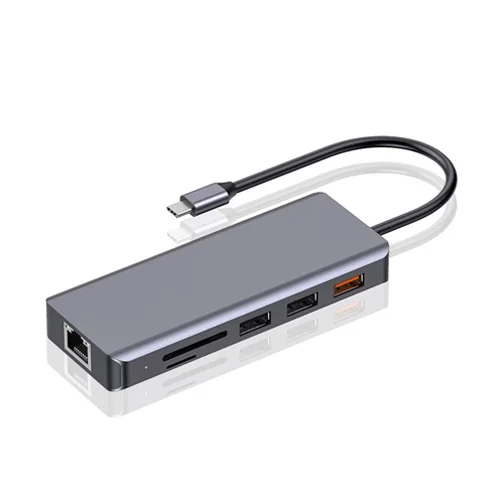 هاب 9 پورت TYPE-C پرودو مدل PD-91CHB-GY