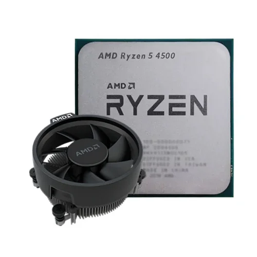 پردازنده دسکتاپ AMD مدل Ryzen 5 4500 • بدون جعبه • همراه با خنک کننده ⁃ باندل با مادربرد