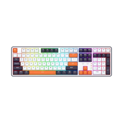 صفحه کلید بیسیم/باسیم ردراگون مدل WYVERN PRO K689WBO-RGB-PRO • سوئیچ سبز