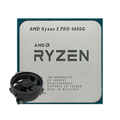 پردازنده دسکتاپ AMD مدل AMD Ryzen 5 PRO 4650G • بدون جعبه • همراه با خنک کننده ⁃ باندل با مادربرد