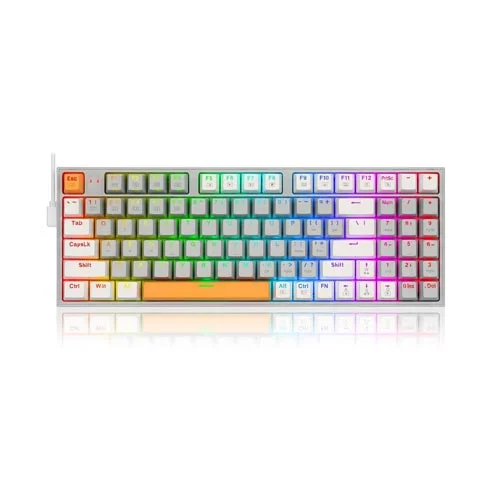 صفحه کلید باسیم ردراگون مدل KITAVA K636GWO-RGB • سوئیچ قرمز