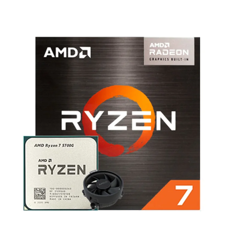 پردازنده دسکتاپ AMD مدل AMD Ryzen 7 5700G • همراه با جعبه و خنک کننده ⁃ باندل با مادربرد