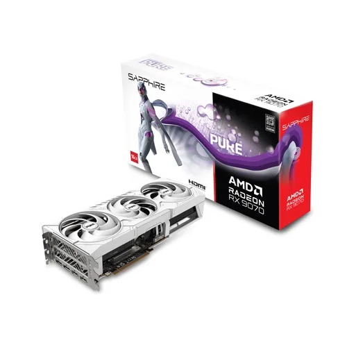 کارت گرافیک سافایر مدل PURE AMD RADEON RX 9070 GAMING OC 16GB